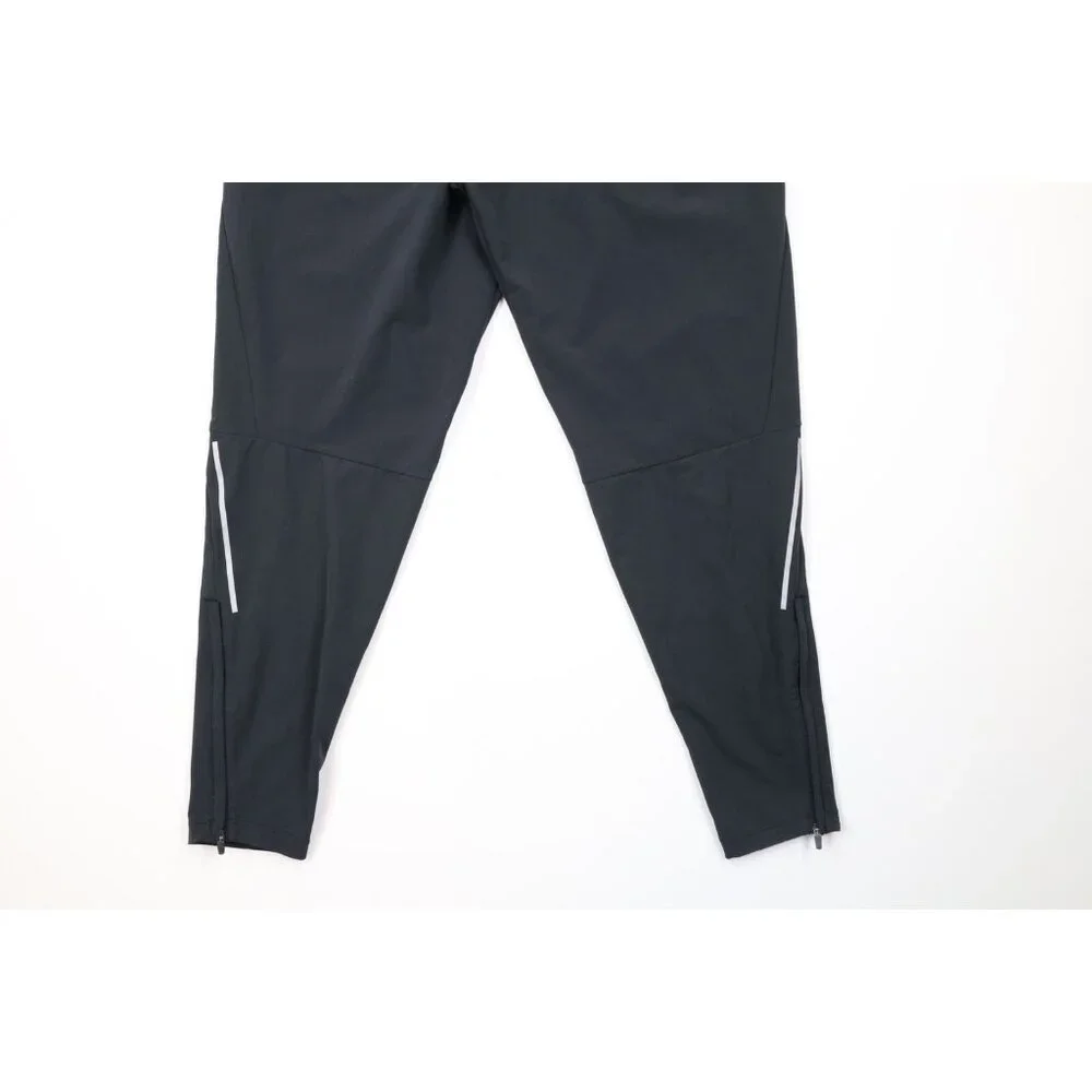 Nike Running Mens Medium Reflective Swoosh Tapered Leg Stretch Pants Black - Picture 13 of 14
